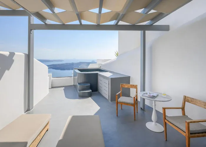 Hommage With Caldera View Hot Tub דירה סנטוריני